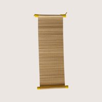 Vintage Vietnamese Bamboo Scroll Set Calligraphy Wall Art