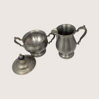 Vintage Oneida Heirloom Pewter Mid-Century Coffee Service