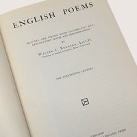 1907 English Poems Walter C. Bronson Hardcover Book