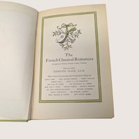 1902 The French Classical Romances Edmund Gosse Hardcover Book