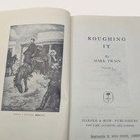 Antique Harper And Row Mark Twain Roughing It Hardcover Book
