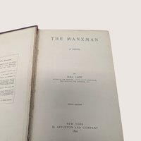 Antique The Manxman Hall Caine Hardcover Book