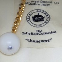 Vintage Royal Cornwall Toby Collection Queen Guinevere Ceramic Bell