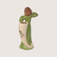 Vintage Handmade Ceramic Female Figural Vase 