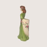 Vintage Handmade Ceramic Female Figural Vase 