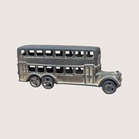 Antique Cast Iron Double Decker Bus Toy