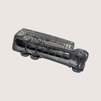 Antique Cast Iron Double Decker Bus Toy