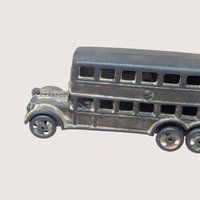 Antique Cast Iron Double Decker Bus Toy
