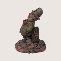 Vintage Tom Clark Cairn Studios Gnome Signed Figurine with Rose