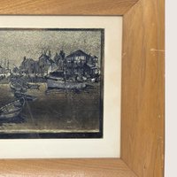 Vintage Lionel Barrymore San Pedro Gold Foil Etching
