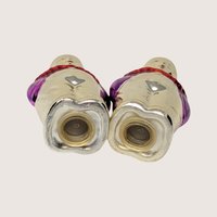 Vintage Metallic Clown Salt and Pepper Shakers
