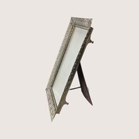 Vintage Metal and Glass Mirrored Vanity Tray