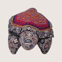 Vintage Handmade Cross Stitch Turtle Pincushion
