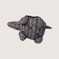 Vintage Handmade Cross Stitch Turtle Pincushion