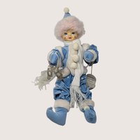1986 Brinns January Calendar Clown Doll With Ice Skates
