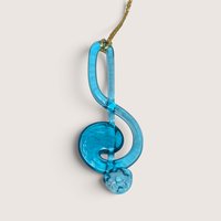 Vintage Titan Art Glass Music Note Ornament