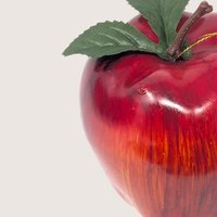 Set of 14 Vintage Plastic Apple Ornaments Red Fruit Decor