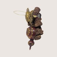 Vintage Large Fabric Mache Angel Ornament