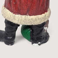 Vintage Set Of 2 Plastic Santa Ornaments