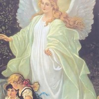 Vintage Guardian Angel Guiding Children 3D Print