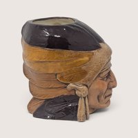 Vintage 1980s Native American Chief Ceramic Mug