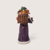 Vintage Purple Robe Santa Ceramic Figurine