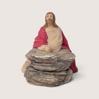 Vintage 1987 Byron Mold Ceramic Praying Jesus Figurine