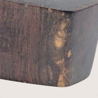 Vintage Hand Carved Wooden Baseball and Bat Figurine