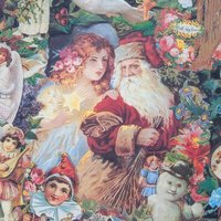 Vintage Victorian Style Christmas Collage Wall Hanging