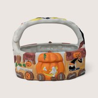 Vintage ABC Distributing Ceramic Ghost Express Halloween Basket