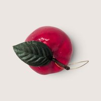 Vintage Set Of 12 Red Apple Christmas Ornaments