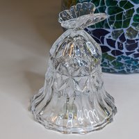 Vintage Lead Crystal Butterfly Bell