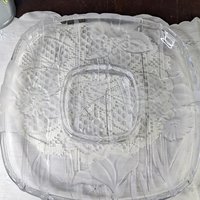 1989 Crystal Clear Studios Narcissus Serving Platter Etched Daffodils