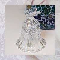 Vintage Lead Crystal Butterfly Bell