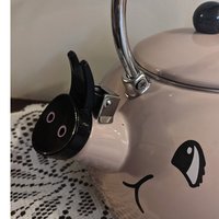 Vintage Kamenstein Pink Pig Whistling Teapot Enamel Whimsical Tea Kettle