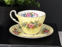 Foley Yellow Bone China Tea Cup and Saucer Set 1850