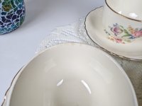 Set of 3 Wayside Vintage Homer Laughlin, Cunningham & Pickett Wayside Cups and Saucers