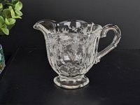 Vintage Chintz Etched Fostoria Sugar Bowl and Creamer Set