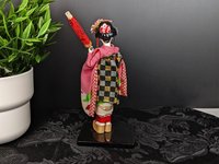 Pair of Vintage Small Wooden Geisha Figurines