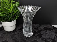 Mikasa 8.25" Crystal Diamond Fire Curved Ribbed Vase