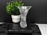 Mikasa 8.25" Crystal Diamond Fire Curved Ribbed Vase