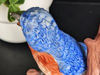 Vintage Porcelain Blue Bird Figurine