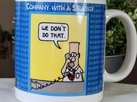 Vintage Dilbert Mug Scott Adams 'Company With a Strategy'
