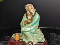 Vintage Chinese Shiwan Mudman in Green Shirt