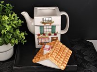 1994 Bake Shop Shaped Teapot, Rainbowman (Imperfect)