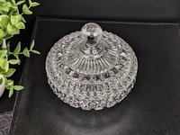 Vintage Crystal Candy Dish with Lid