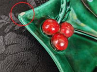 Vintage Lefton 1349 Green Holly Christmas Relish Tray