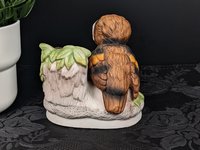 Vintage Homco 1298 Ceramic Mother Owl Babies Figurine