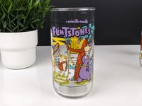 Set of 4 Hardees Flintstones Glasses, The First 30 Years