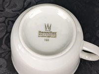 Vintage Bereuther Waldsassen Tea Cup and Saucer with Blue Grosbeck Design